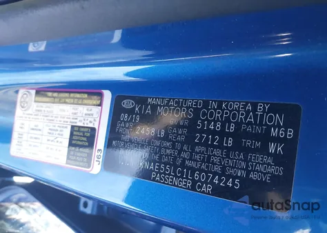 2020 Kia Stinger Gt2 from USA, damaged, VIN KNAE55LC1L6074245